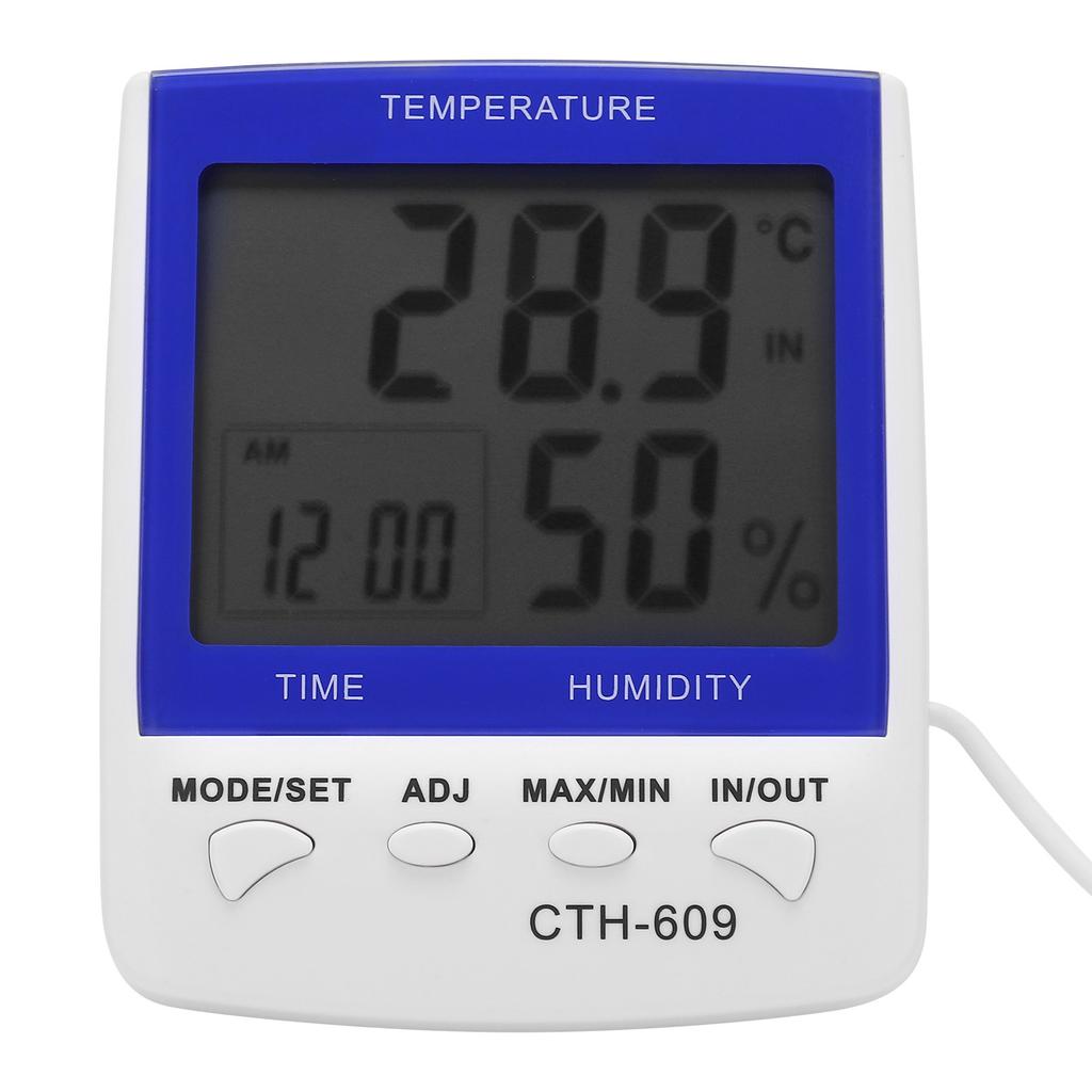 CTH‑609 Digital Thermometer Hygrometer Wall Mounted Temperature Humidity Meter for Home Farm Greenhouse