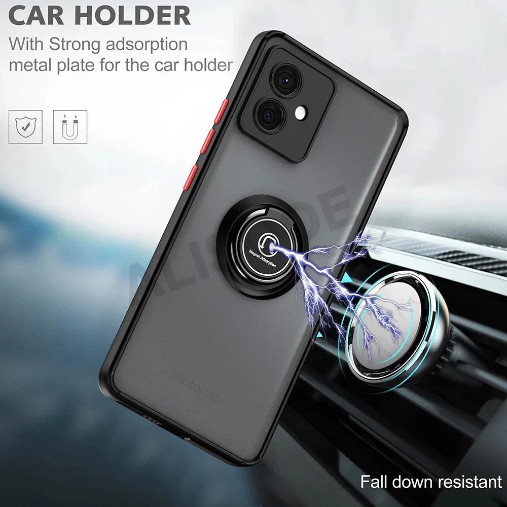 Funda for Motorola Edge 50 Fusion 40 Pro 30 Ultra Neo G85 G84 G54 G14 G24 G34 Case Ring Stand Capa for Moto G53 G23 G13 Cover
