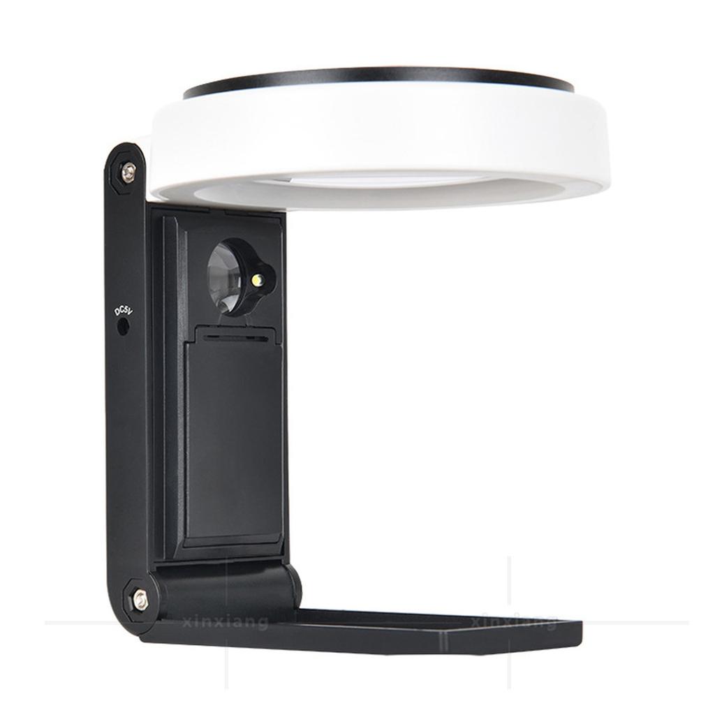 Handheld Magnifying Glass with Rectangular Handle and Large Circular Lens for Reading Inspection Crafts Jewelry Hobbies Tasks