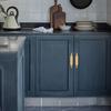 Modern Nordic Black Cabinet Handles Drawer Stripe Solid Brass Handle