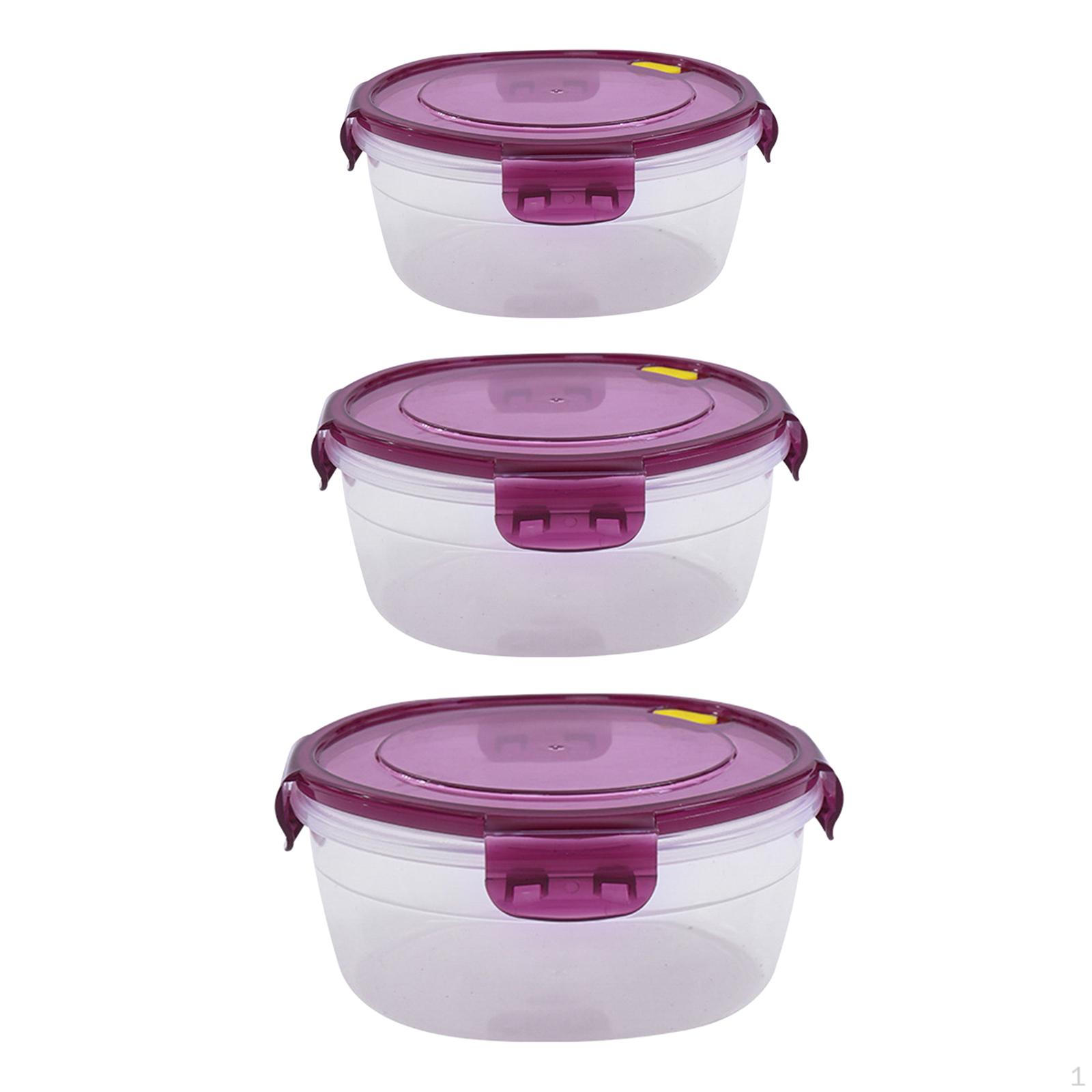 

3x герметичный контейнер для хранения продуктов питания, коробка для пикника на открытом воздухе, герметичная, многоразовая, салат, закуска, обед красный