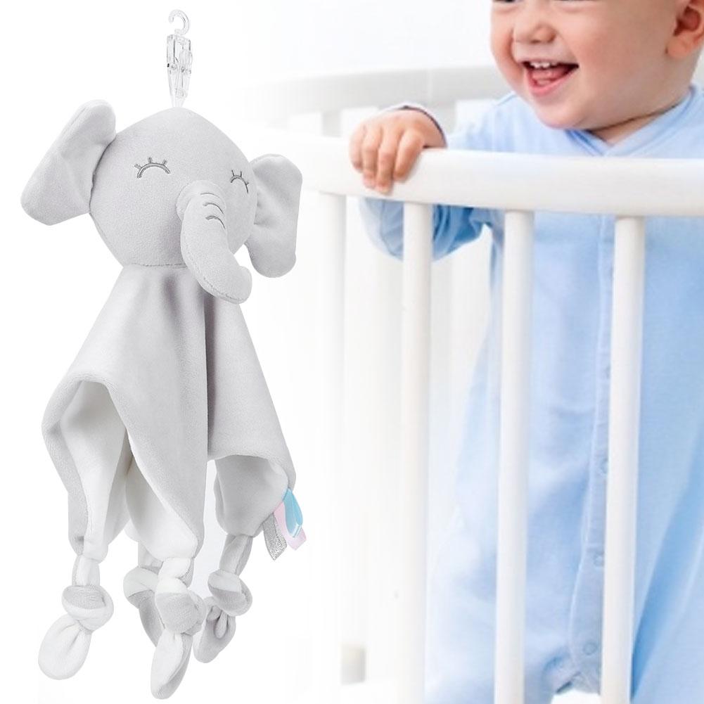 Soothe Appease Towel Infant Animal Plush Comforting Teether Toy for 0-2 Years Old BabyElephant