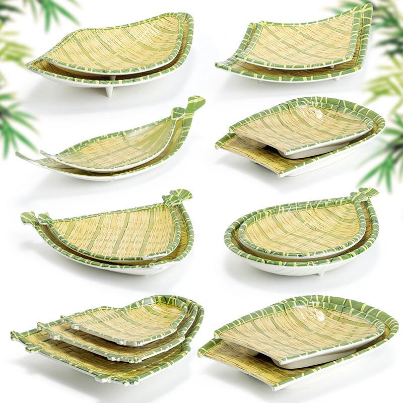 JINMEILI Melamine Imitation Bamboo Woven Plate