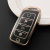 Changan Car Key Case for CS75: Gold-Edged Oshan TPU Key Cover