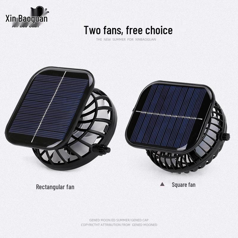USB Rechargeable Three-Speed Solar Fan Hat with Strong Cooling