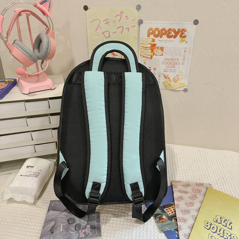 Rucksack mit großem Fassungsvermögen, 2D, Cartoon, Stereo, Schultasche für Studenten