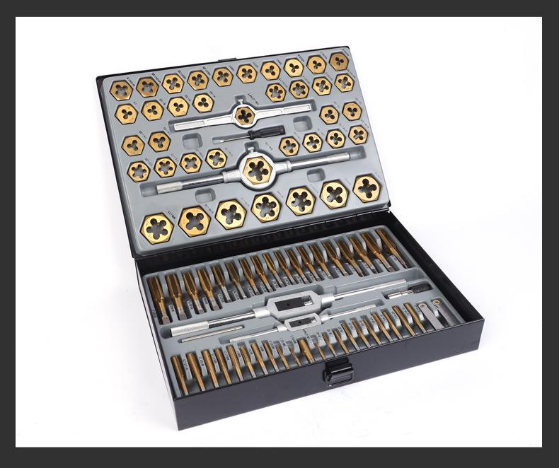 Metric & Imperial Hand Tap Wrench Set with Die Twister Rack