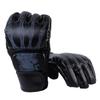 Boxing Gloves Unisex Adult Half Finger Taekwondo Protective Clothing for MMA Combat Training Black