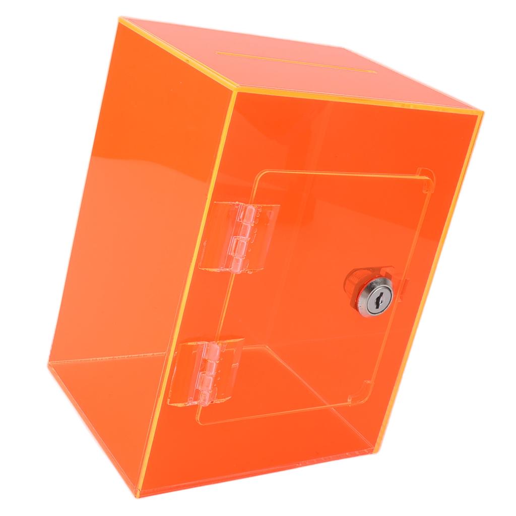 Clear Acrylic Piggy Bank for Adults Kids Openable Large Sturdy Money Saving Jar for Cash Coin with 2 Keys Red