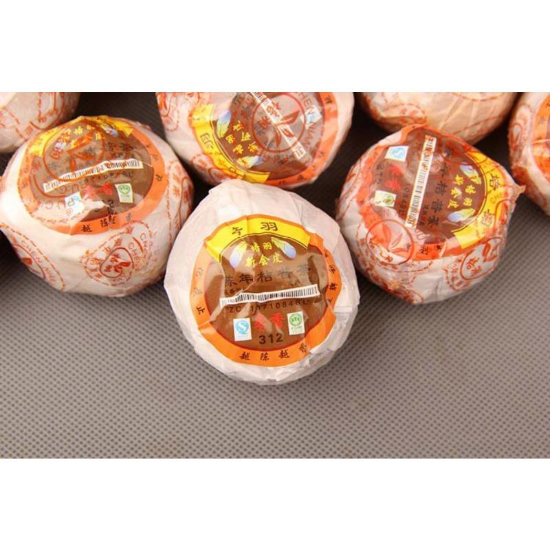 Чай пуэр Шу Чай пуэр с цитрусовыми Выдержанный апельсиновый чай пуэр Апельсиновый пуэр — фото 8