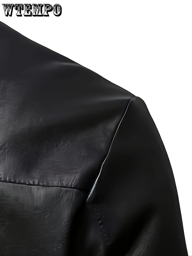 PU-Lederjacke für Herren in Übergröße – Coole Modejacke – Stilvolles und strapazierfähiges PU-Leder – für Männer – Geschenkidee für modebewusste Typen