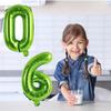 16palcový světle zelený 0-9 digitální hliníkový film narozeninová oslava kreativní dekorace dekorativní balení