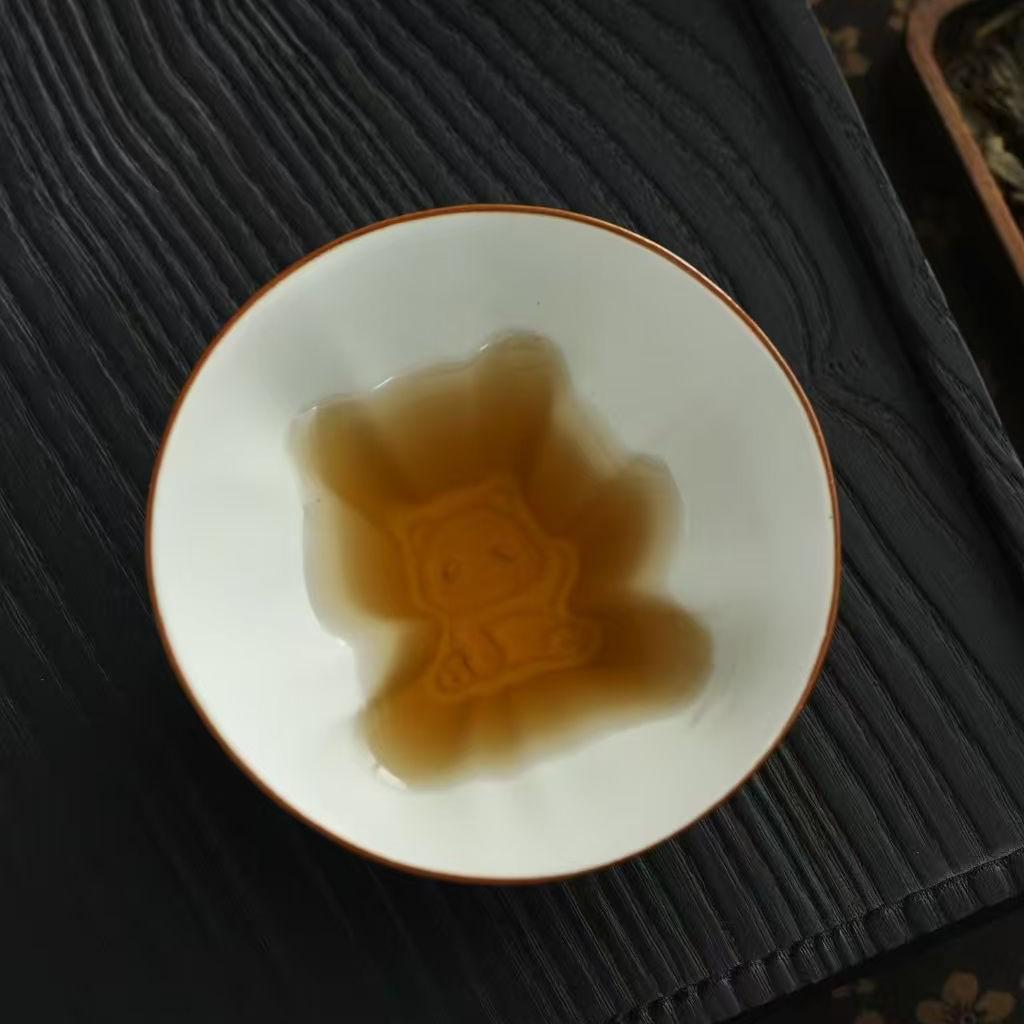 Ru Kiln Fu Lu Master Tea Tasting Cup: Ceramic Gongfu Gourd-Hat Design 80ml