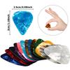 40pcs Colorful Celluloid Guitar with 1pc Storage Box Plectrums for Bass Guitars Variety Thickness Assorted Picks