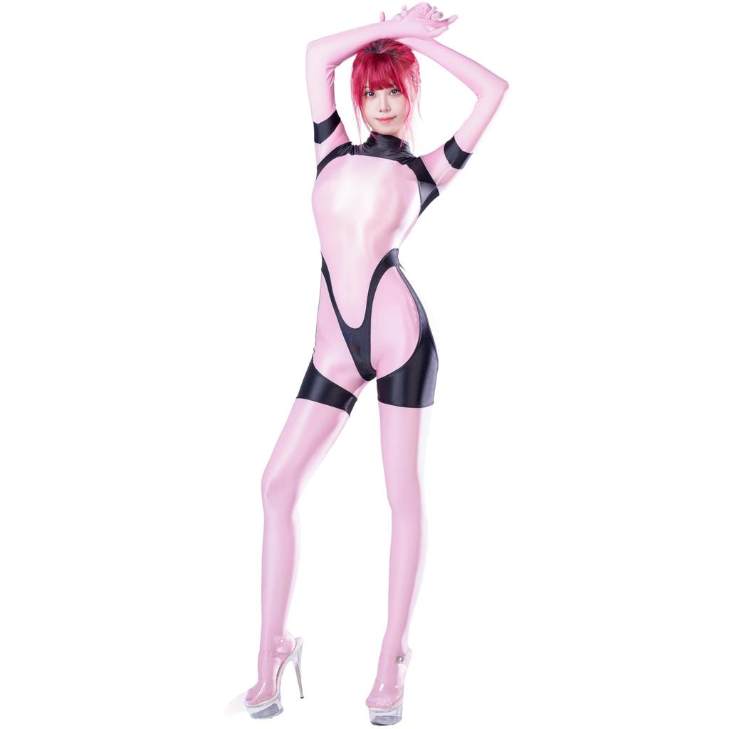 Full Body Sexy Cosplay Smooth Shiny Dance Tights [LOST-G] Tights, Costume, Pantyhose, (PINK, M)