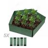 Mobile Garden Polygonal Flowerbed Box, Heavy Duty Plastic Planter Box Bed for Growing Flowers