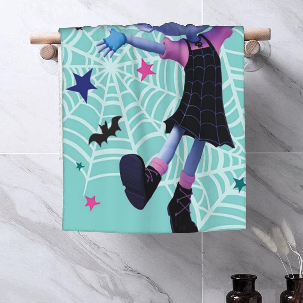 Girls Vampirina Print Soft Face Towel Quick Dry Pool Bath Cotton Towels Breathable