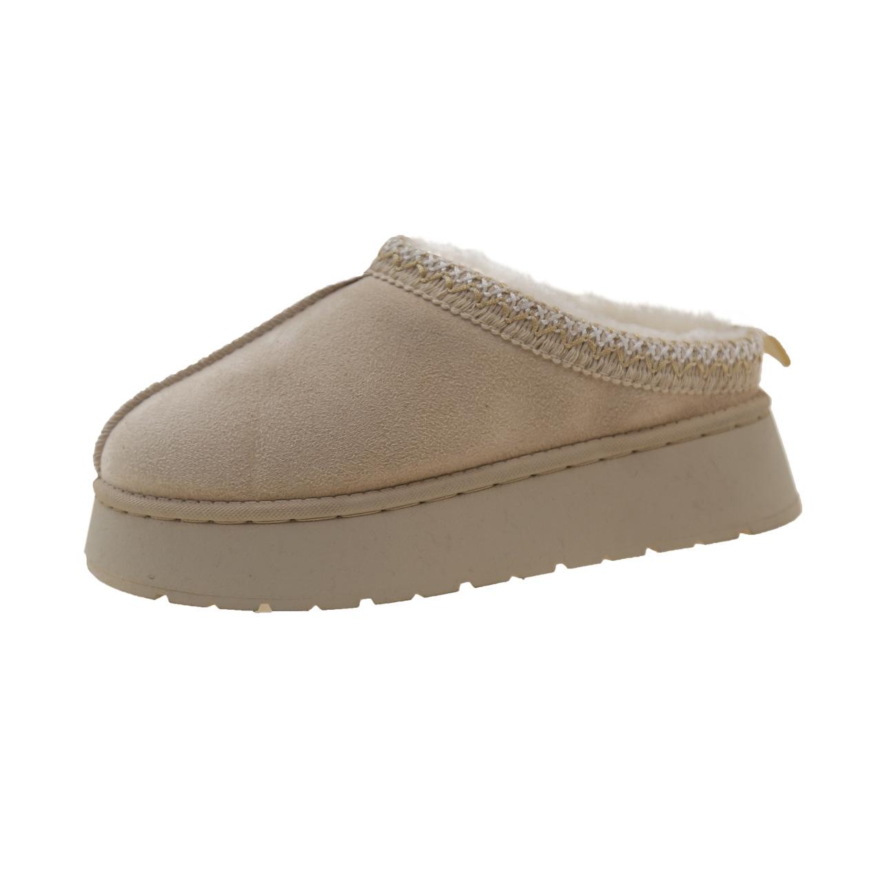 

2025 осень и зима новая большая размерная европейская и американская толстоподошвенная обувь для снега с увеличением роста и бархатной теплой верхней одеждой женская 43