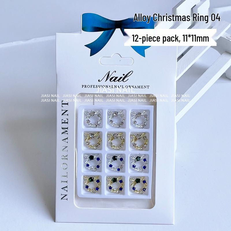 Luxurious Pearl Christmas Tree Nail Art Decorations