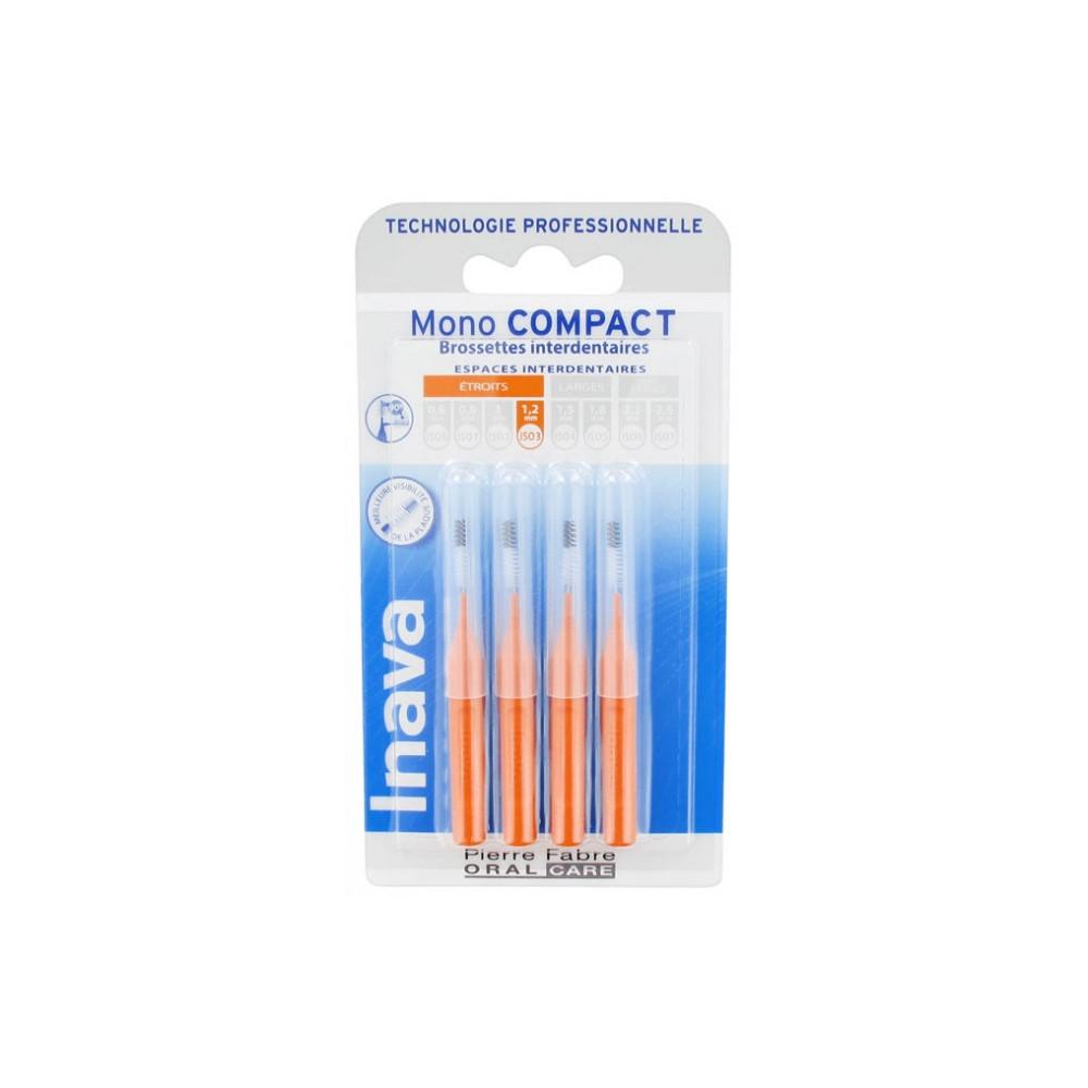 

Межзубные щетки Inava Mono Compact, 4 оранжевые, размер 1,2 мм