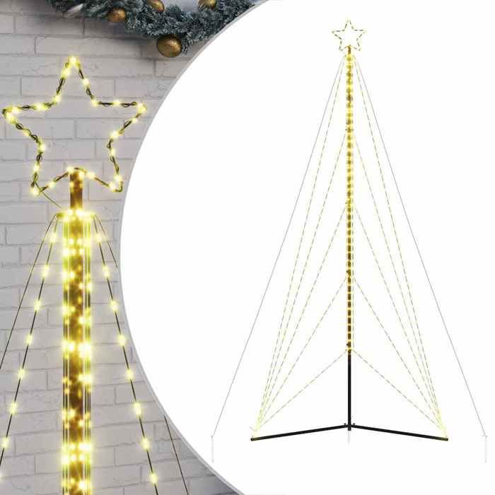 VidaXL LED Christmas Tree 615 LEDs Warm White 404.5 Cm, Christmas Light, LED Christmas Light, Outdoor Christmas Light, 4016420