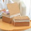 Large Capacity Foldable Storage Bin Plaid lining Laundry Storage Basket Multifunction Organizer