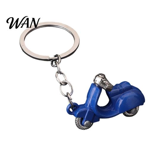 Durable Keychain Pendant Motorcycle Charm Zinc Alloy Key Chain with Retro Scooter Buckle Electric Donkey Design Holder