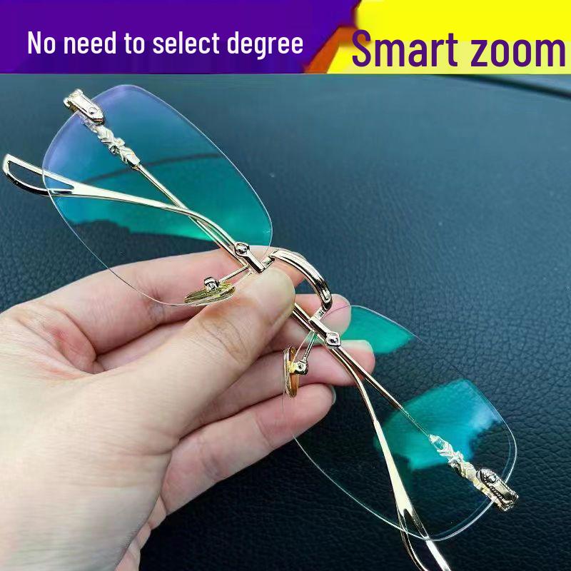 Men's & Women's Frameless Ultralight Anti-Blue Light HD Reading Glasses for Middle-Aged & Elderly.