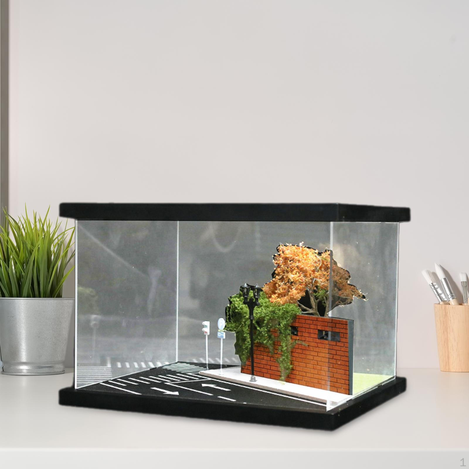 

1:64 Scale Miniature Street Scene Model with Light Versatile Accessories Layout Collectible Diorama