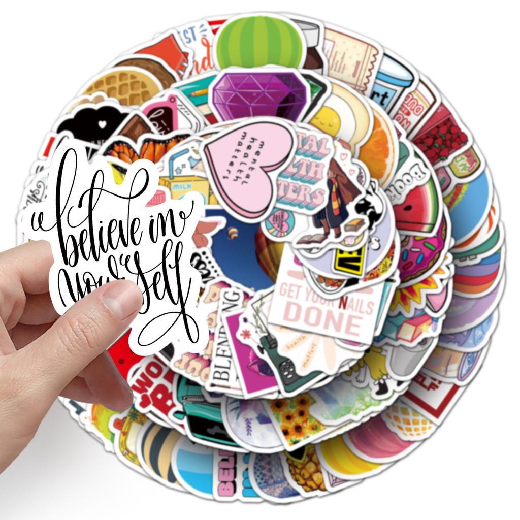 201 Small Fresh Graffiti Stickers Personalized Creative Decorative Water Cup Mobile Phone Case Suitcase Stickers