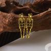 Skull Skeleton Earrings Hip Hop Imitation Human Bone Earrings Halloween Drop Earrings  Halloween