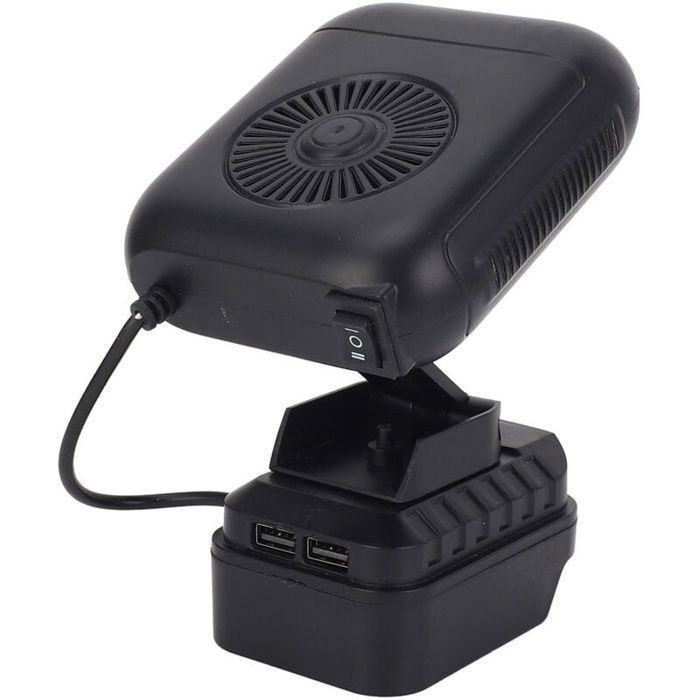 Chauffage portable - AIMOONSA - 90° inclinable - Compatible BL1830/BL1850 - 2 plages temp. - 2 ports USB