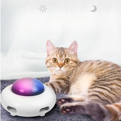 Rotating Pet Toys Electric Flying Saucer Automatic Cat Amusing Stick Cat Toy Turntable Cat Self-pleasure and Boredom Relief Artifact