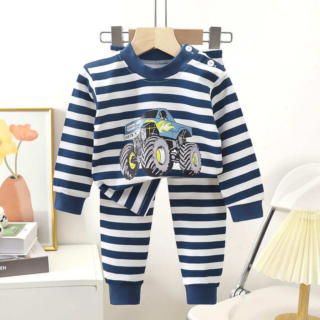 Childrens Cotton Pajama Set With Cartoon Patterns For Kids Fashion