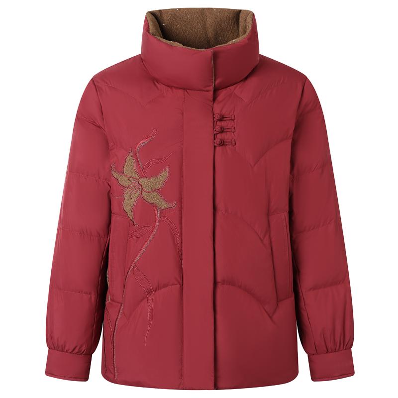 Plus Size XL-6XL Middle Age Women's Down Coats Winter Short Parkas Elegant Loose Thick Warm Down Jackets Woman Outerwears