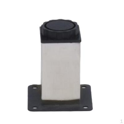 1x Gambe per Mobili Divano Sedia Armadio, Quadrate Regolabili in Lega di Alluminio, 9 cm