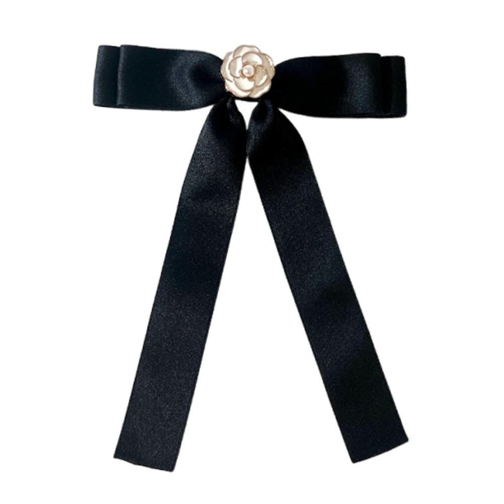 Rhinestone Shirt Brooch Simple Collar Texture Bowknot Accessories Bow Tie  School Student