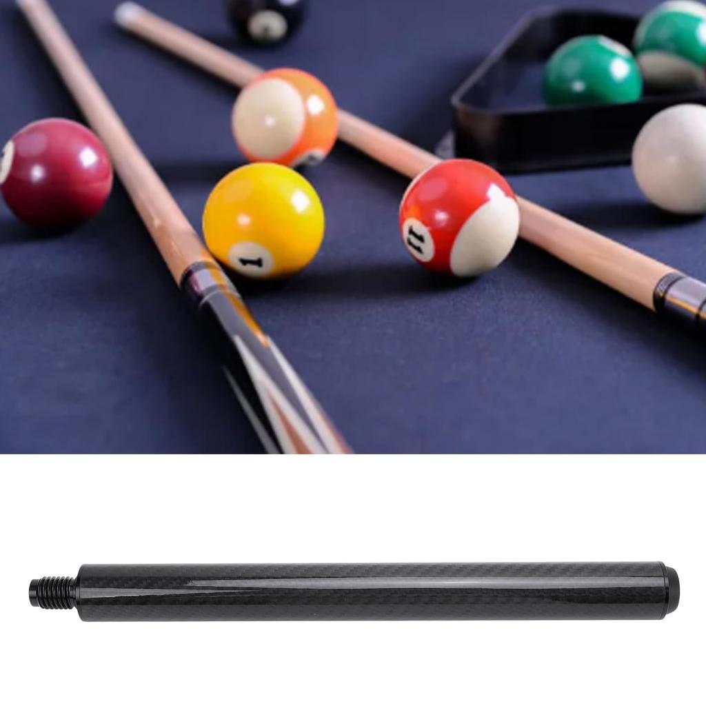 Carbon Fiber Pool Cue Billiard Pool Cue Extension with Storage Bag for Predator Pool Billiard Billiard Accessories Extension, 12-inch Cue, Extension,