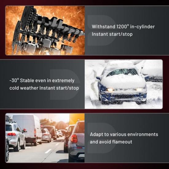 6720 Set Of 4 Iridium Spark Plugs For 2001-2007 Dodge Caravan 3.3L V6