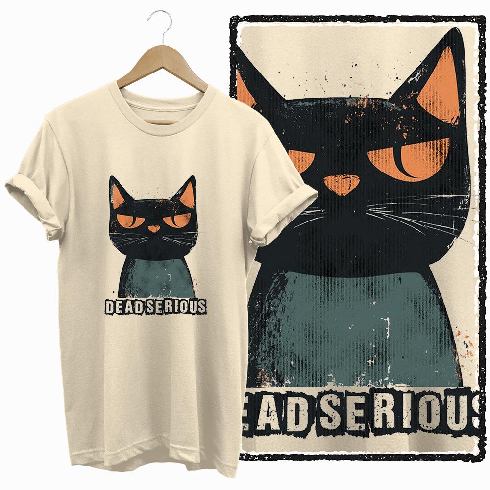 COOLMIND 100% cotton BEIGE cat print exclusive graphic women T shirt big size loose cotton cat lover women tshirt LOVELY cat tee