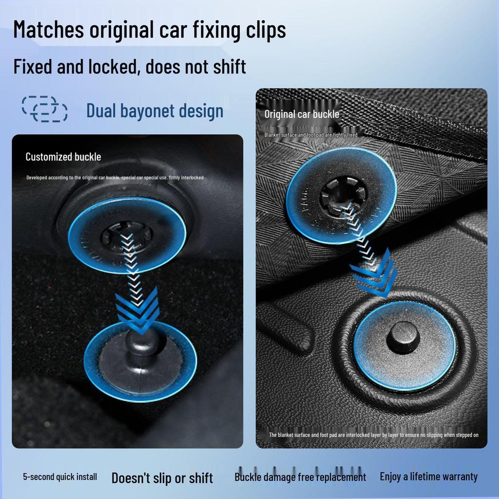 Waterproof TPE Car Mats for Leapmotor C01: Foot Pads & Rear Trunk Mat