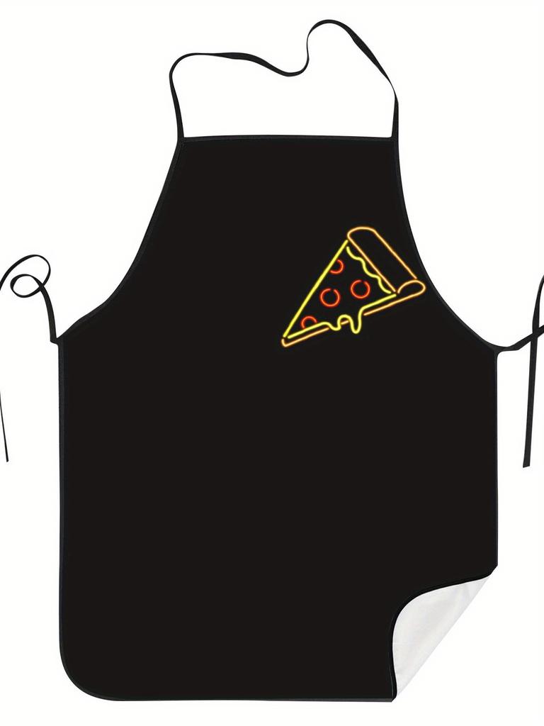 An Apron with Pizza Pattern Is Very Suitable for Kitchen Work and Household Cleaning, and It Is a Holiday Gift.