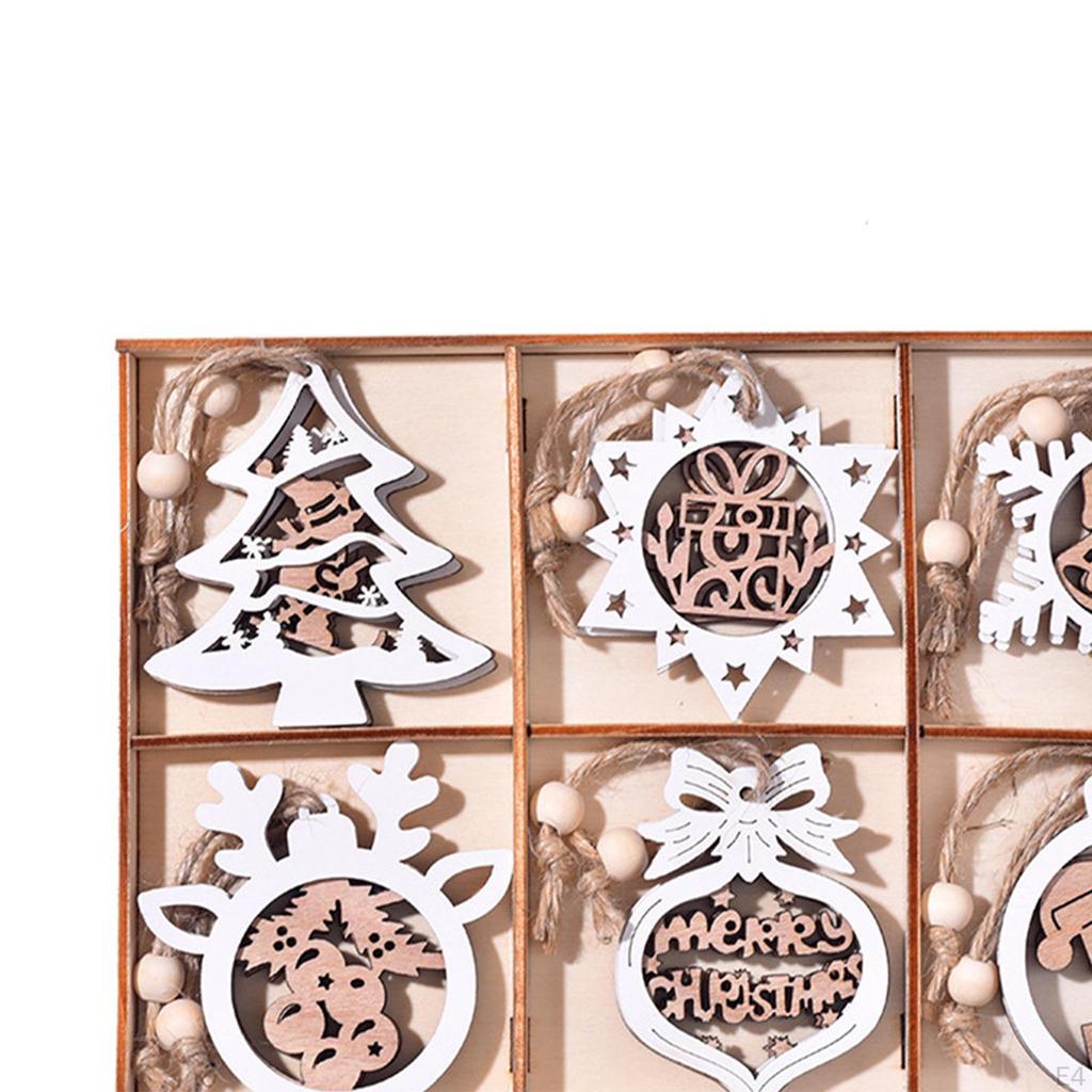 12 Stück Weihnachtsbaumschmuck Bastelornamente DIY Anhänger für Innenveranstaltungen