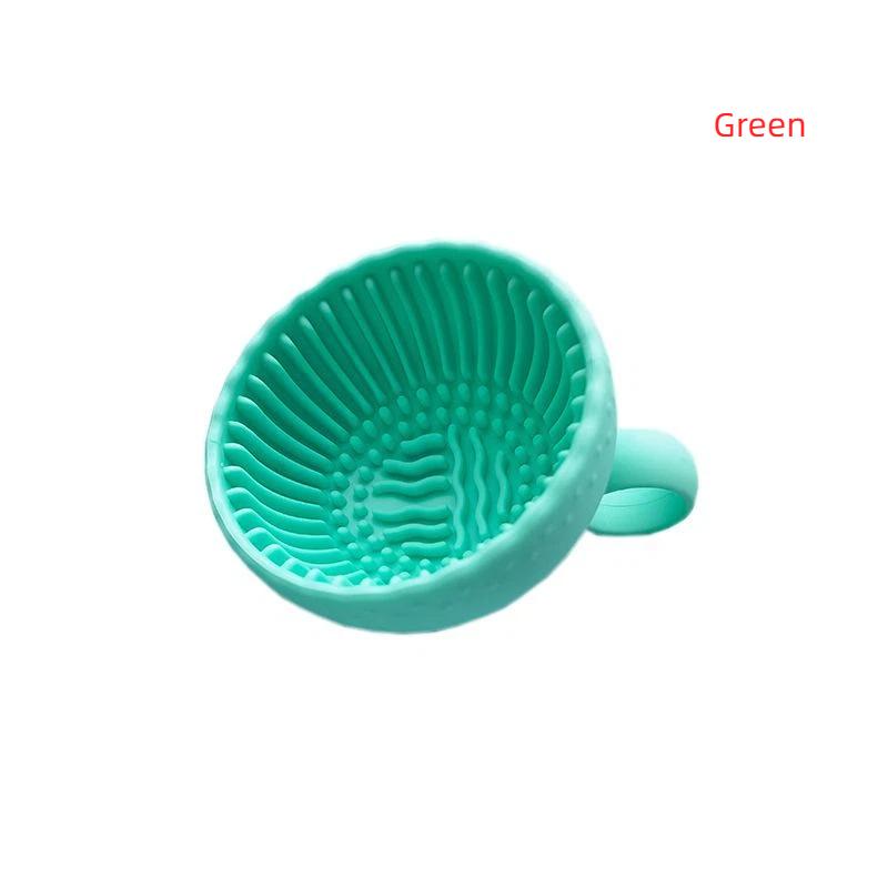 1Pcs Premium Silicone Scrubber & Non-Slip Bowl Quick Clean Makeup Brush Cleaning Bowl Effortless Deep Cleaning For All Facial