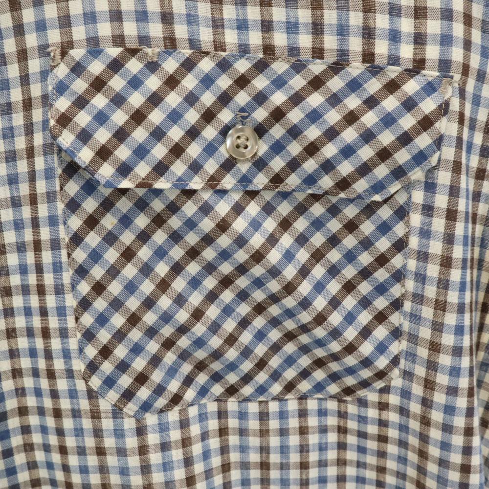 BIG MAC 70s Check Pattern Long Sleeve Shirt M JC Penney Old Vintage Men's Used