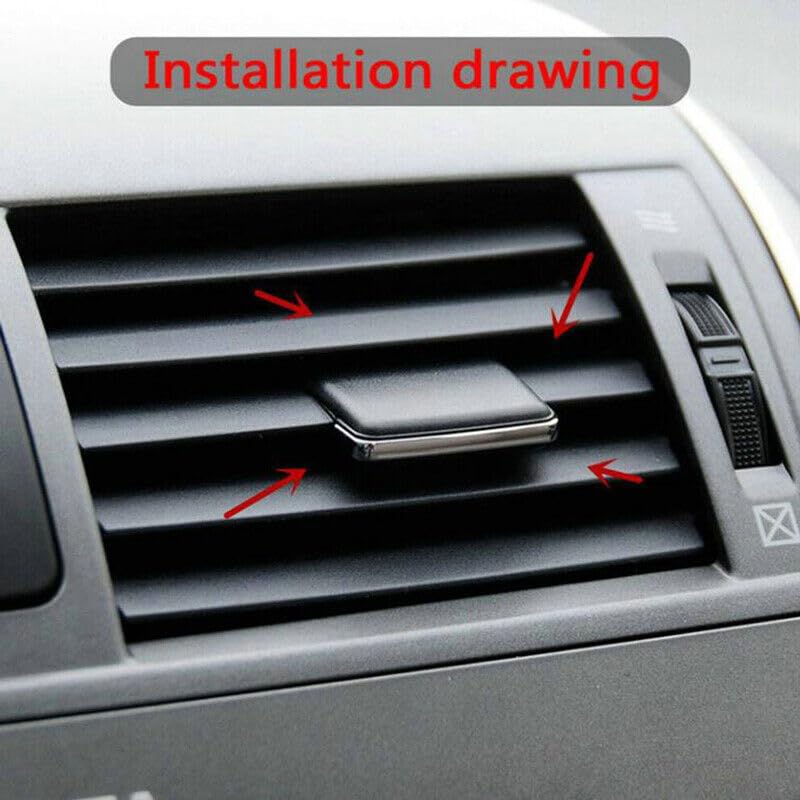 8 Stück Auto Fahrzeug Klimaanlage Lüftungsgitter Lamellenversteller Streifenclip Universell A/C Luftauslass Lasche Clip