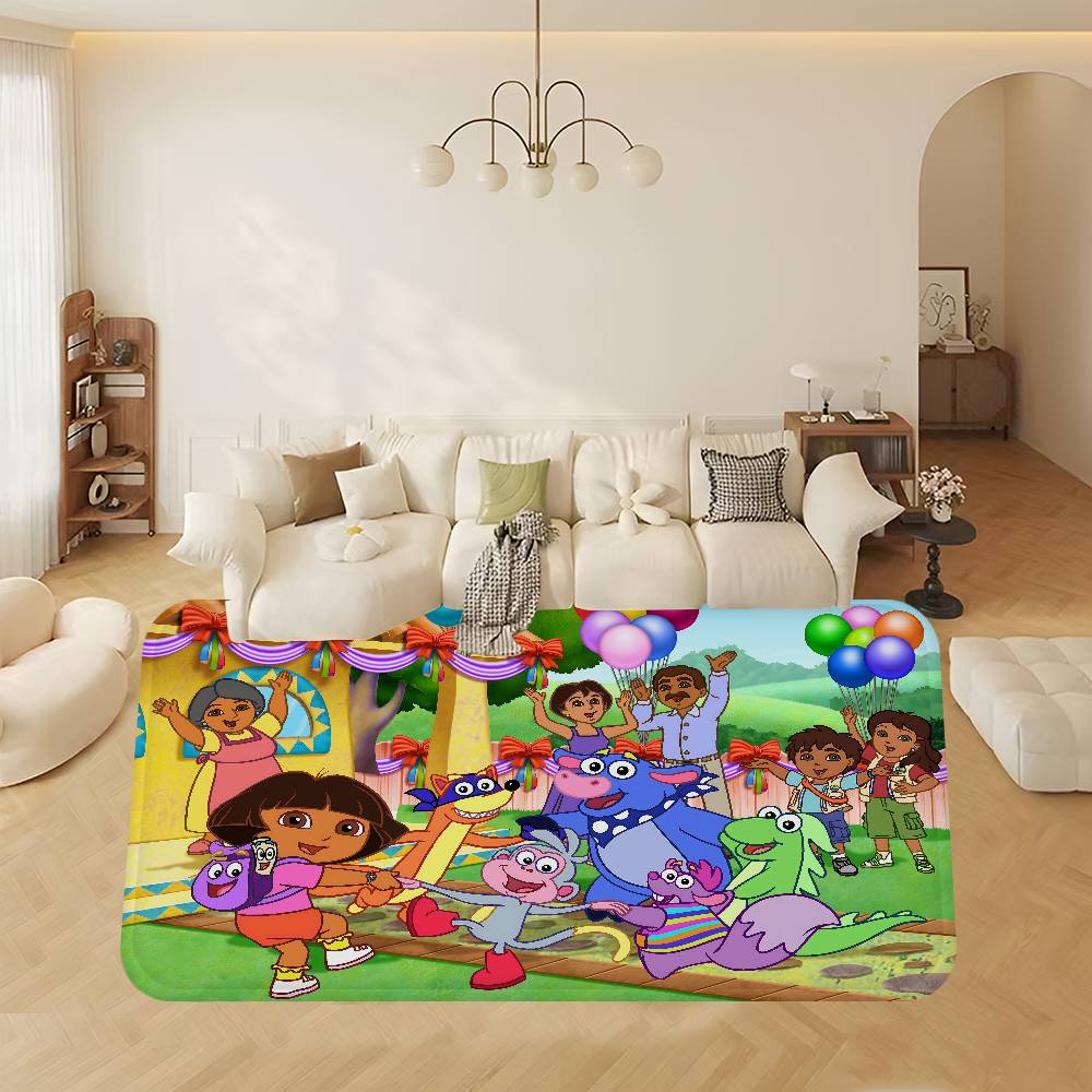 Cartoon D-Doras The Explorer Theme Room Mats Retro Multiple Choice Living Room Kitchen Rug Non-Slip Welcome Rug