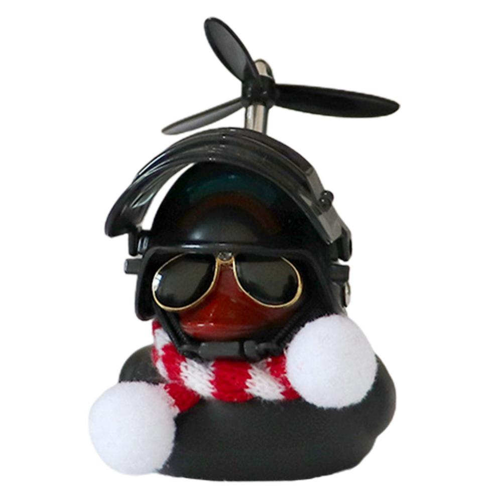 Çizgi Film Noel Baba Kış Ördekleri Sevimli Küçük Sarı Ördek Süsler Noel Araba Gösterge Paneli Oyuncak Araba Süsleri Aksesuarlar