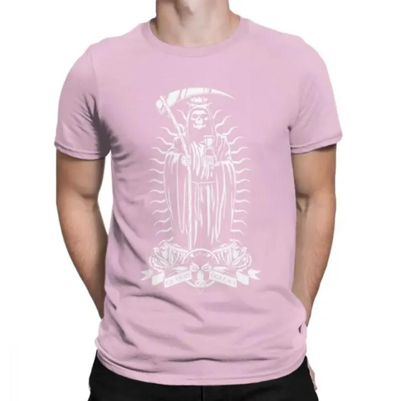 Men's La Santa Muerte T Shirt Saint Death Goth Mexican Death Muertos Mother Skull Cotton 3D Print Tshirt