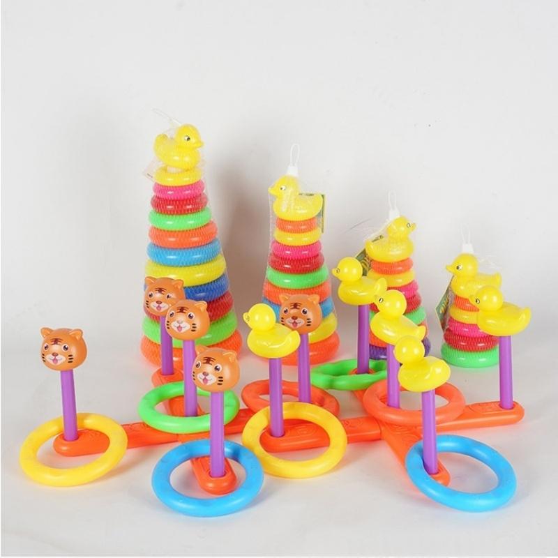 1 Set Tiere Regenbogen Gestapelter Ringturm Stapelspielzeug Kinder Montessori Spielzeug Säuglingsentwicklung Früherziehung Spielzeug